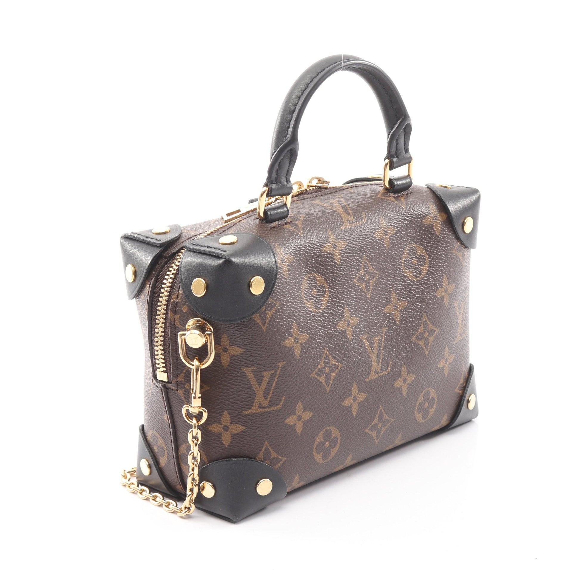 プティット マル スープル モノグラム ハンドバッグ PVC レザー ブラウン ブラック 2WAY ルイヴィトン バッグ LOUIS VUITTON