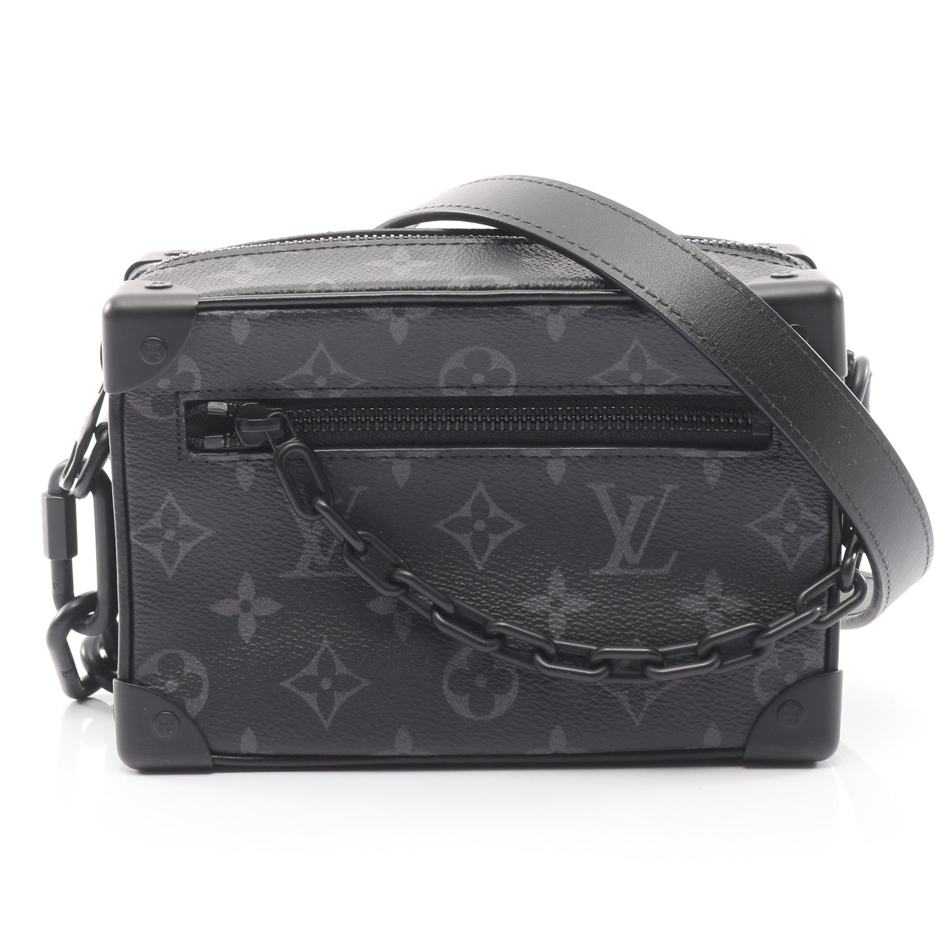 ミニ ソフトトランク モノグラムエクリプス チェーンショルダーバッグ PVC レザー ブラック ルイヴィトン バッグ LOUIS VUITTON