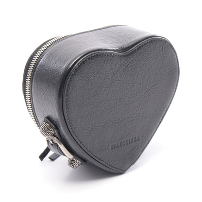 LE CAGOLE HEART ポーチ ハート レザー ブラック バレンシアガ 財布・小物 BALENCIAGA