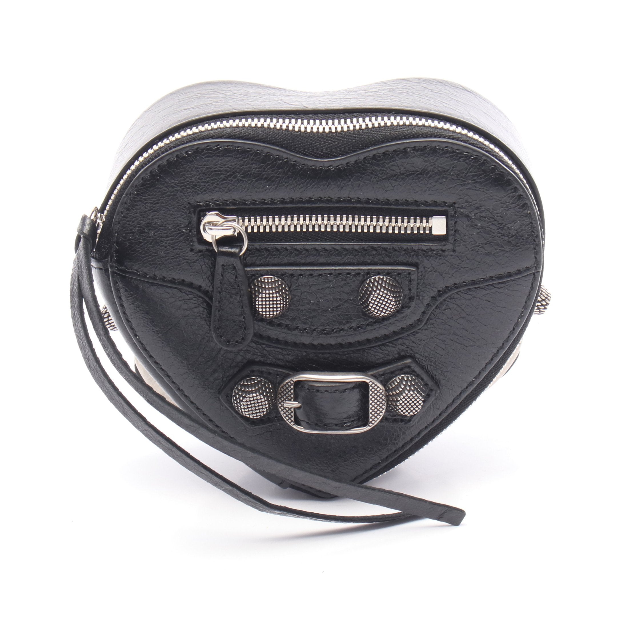 ✨BALENCIAGA ✨ブラックレザー バッグ　ポーチ　レザー　黒 BALENCIAGA（バレンシアガ） ポーチ レディース メンズ ブランド