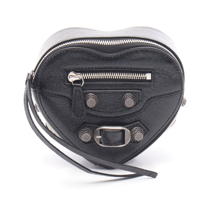 LE CAGOLE HEART ポーチ ハート レザー ブラック バレンシアガ 財布・小物 BALENCIAGA