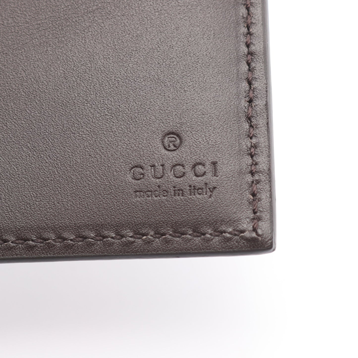 グッチシマ 札入れ レザー ダークブラウン グッチ 財布・小物 GUCCI
