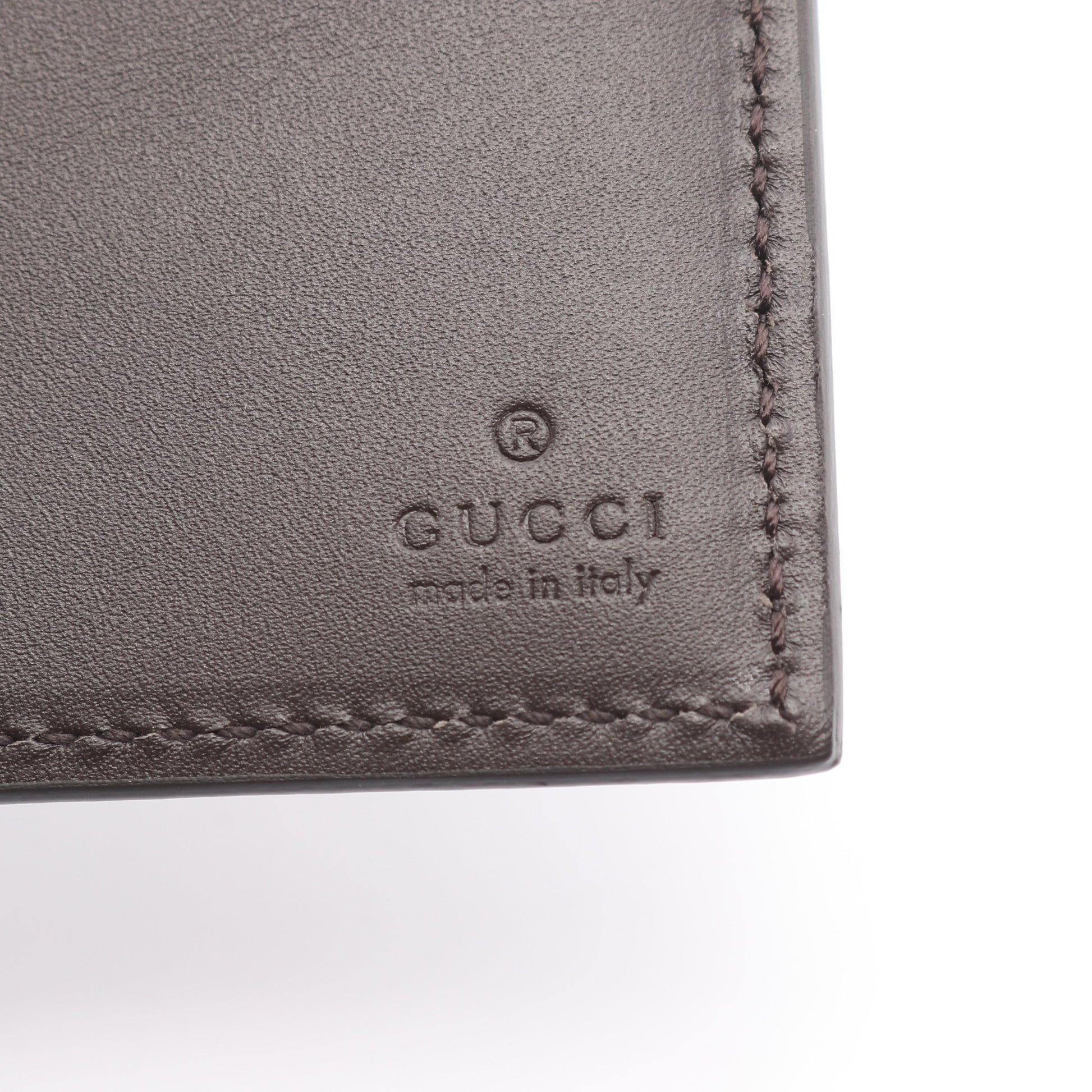 グッチシマ 札入れ レザー ダークブラウン グッチ 財布・小物 GUCCI
