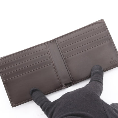 グッチシマ 札入れ レザー ダークブラウン グッチ 財布・小物 GUCCI