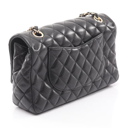 マトラッセ アイコン Wチェーンショルダーバッグ ラムスキン ブラック ゴールド金具 シャネル バッグ CHANEL