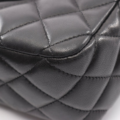 マトラッセ アイコン Wチェーンショルダーバッグ ラムスキン ブラック ゴールド金具 シャネル バッグ CHANEL