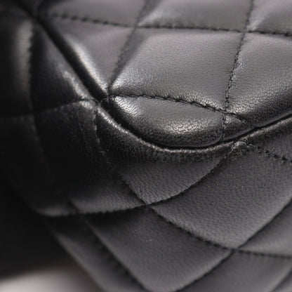 マトラッセ アイコン Wチェーンショルダーバッグ ラムスキン ブラック ゴールド金具 シャネル バッグ CHANEL