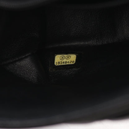 マトラッセ アイコン Wチェーンショルダーバッグ ラムスキン ブラック ゴールド金具 シャネル バッグ CHANEL