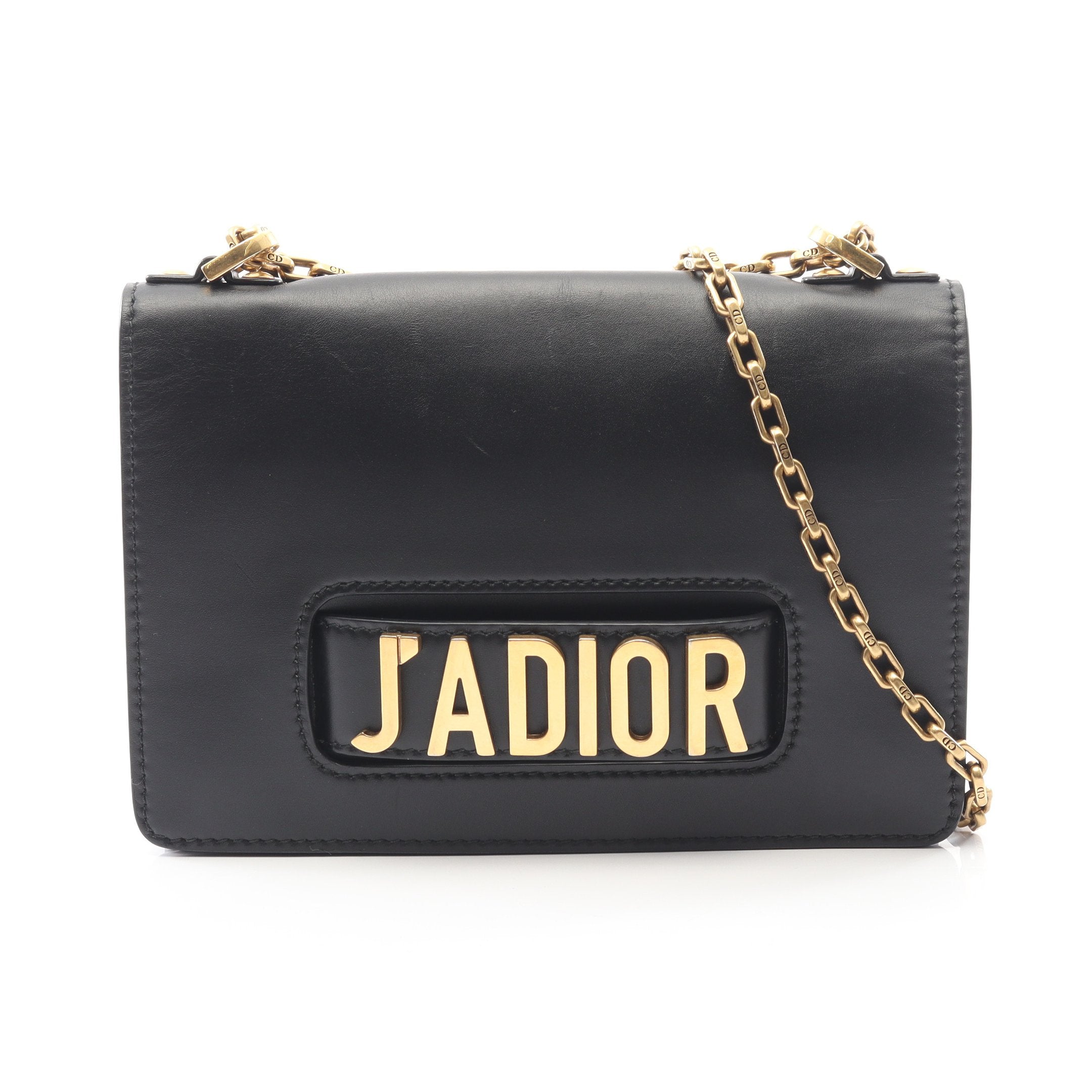 J'ADIOR ジャディオール チェーンショルダーバッグ レザー ブラック