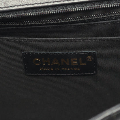 シェブロン Vステッチ フルフラップ Wチェーンショルダーバッグ ラムスキン ブラック ゴールド金具 シャネル バッグ CHANEL