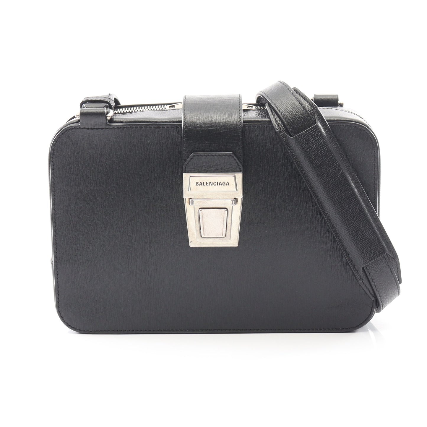 タック ショルダーバッグ レザー ブラック バレンシアガ バッグ BALENCIAGA