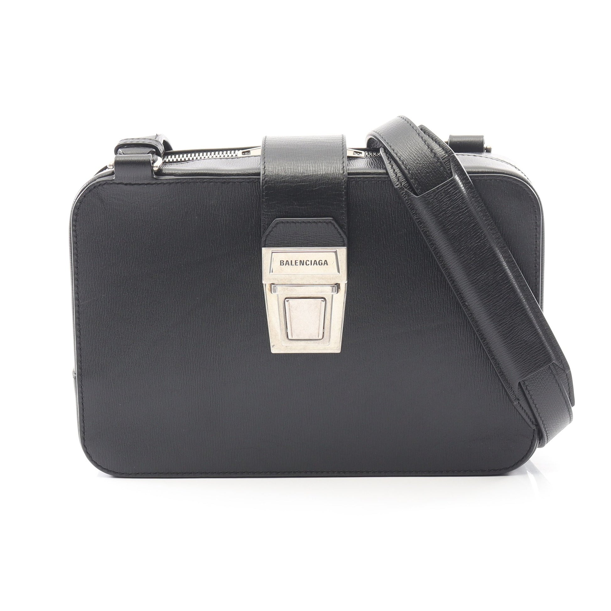 タック ショルダーバッグ レザー ブラック バレンシアガ バッグ BALENCIAGA