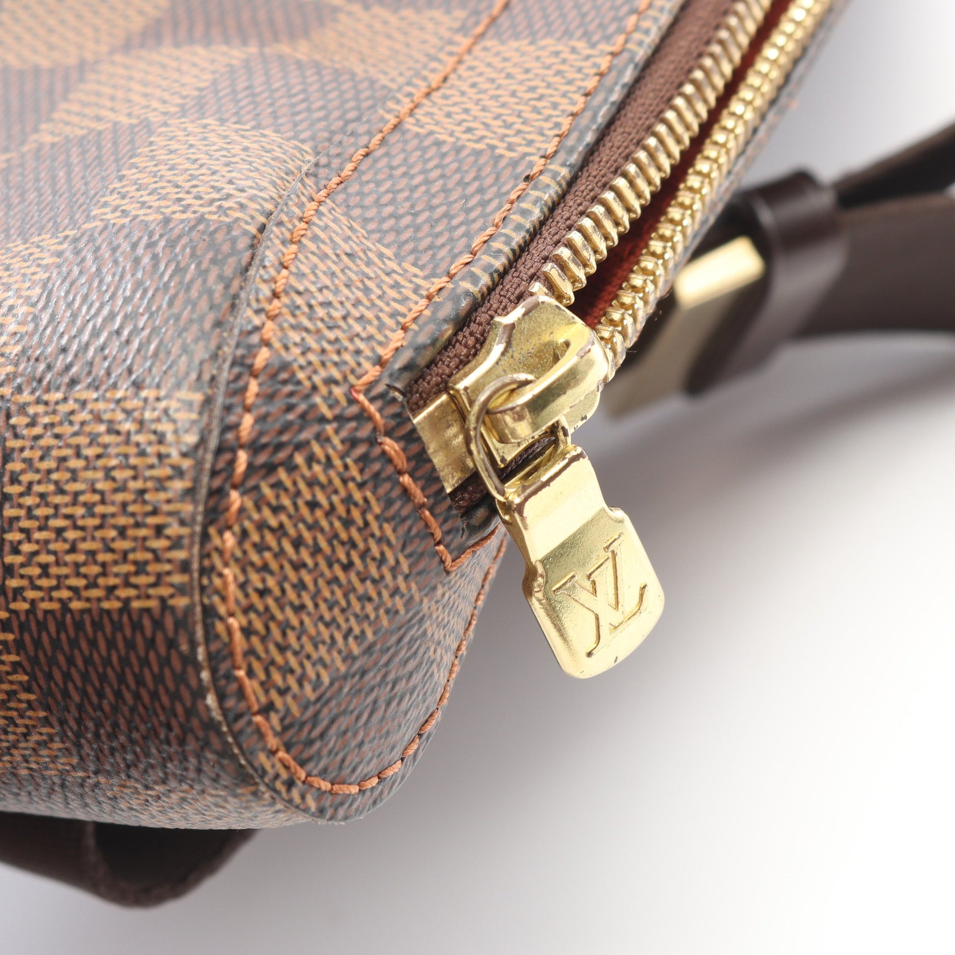 ジェロニモス ダミエエベヌ ボディバッグ PVC ブラウン ルイヴィトン バッグ LOUIS VUITTON
