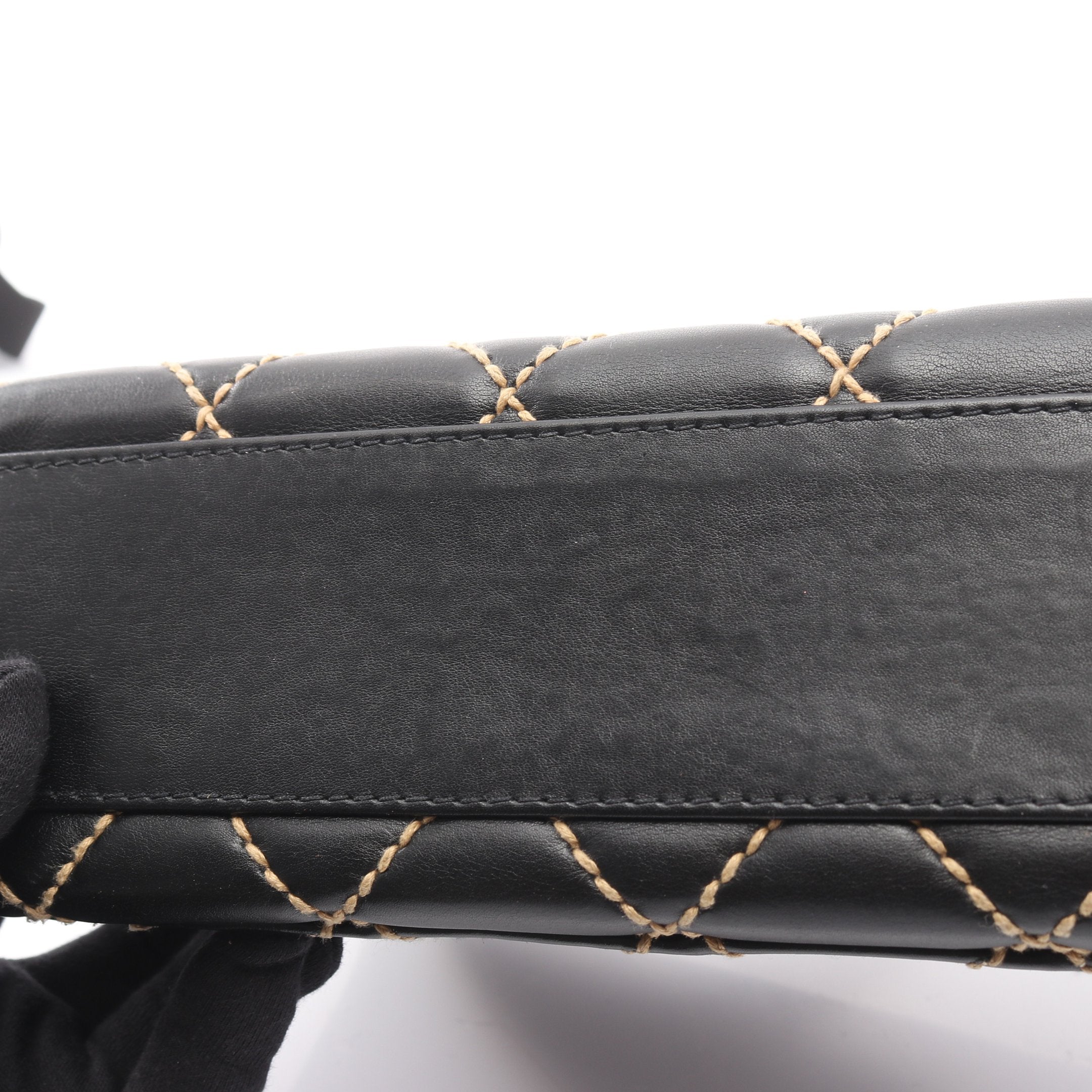 CHANEL ブラック ワイルドステッチ　バッグ 中古・古着通販】CHANEL (シャネル) Wild stitch ワイルドステッチ