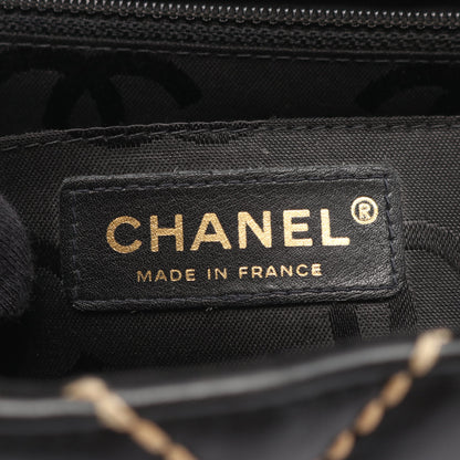 ワイルドステッチ トップハンドル ハンドバッグ レザー ブラック ゴールド金具 シャネル バッグ CHANEL
