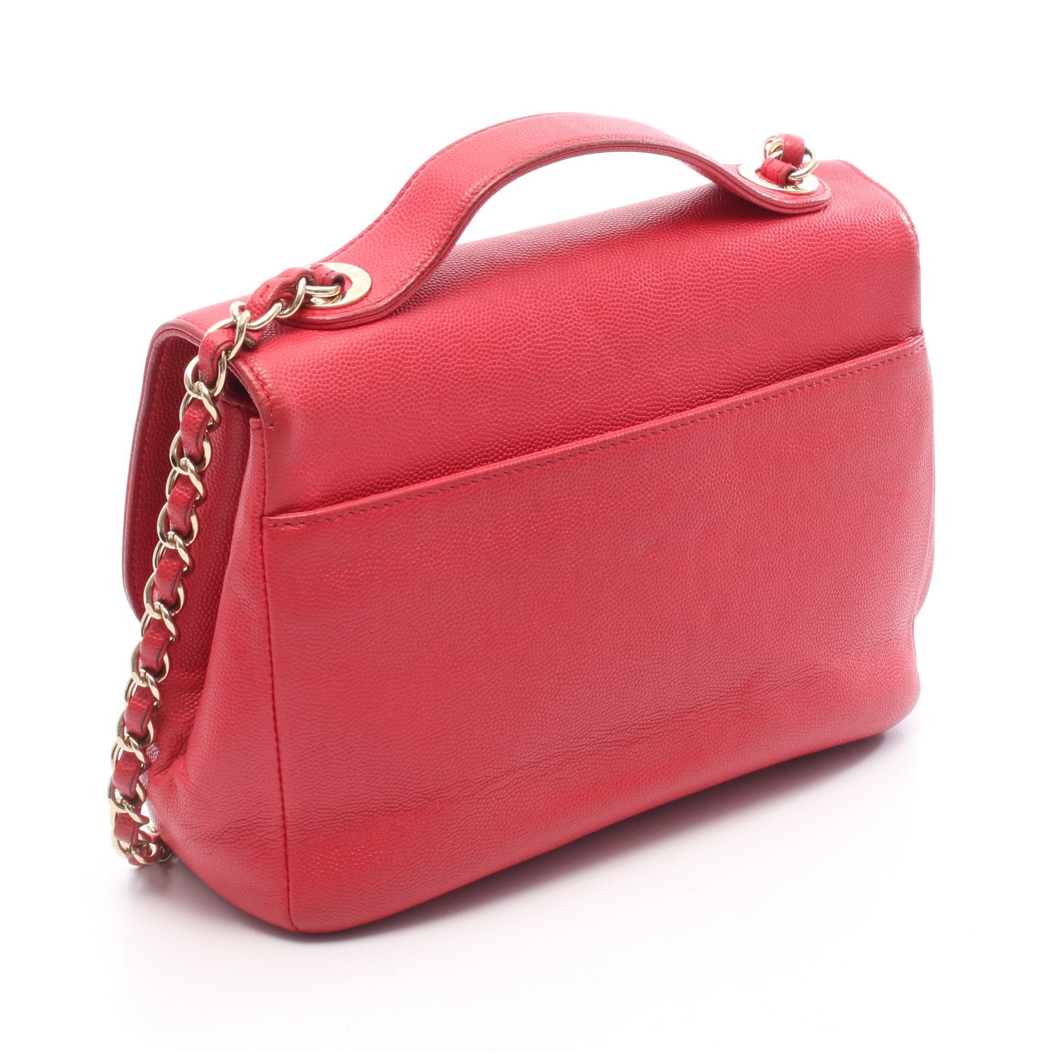 CHANEL シャネル キャビアスキン ウエストバッグ レッド A-9343 シャネル CHANEL ミニミニマトラッセ ラムスキン チェーンベルト
