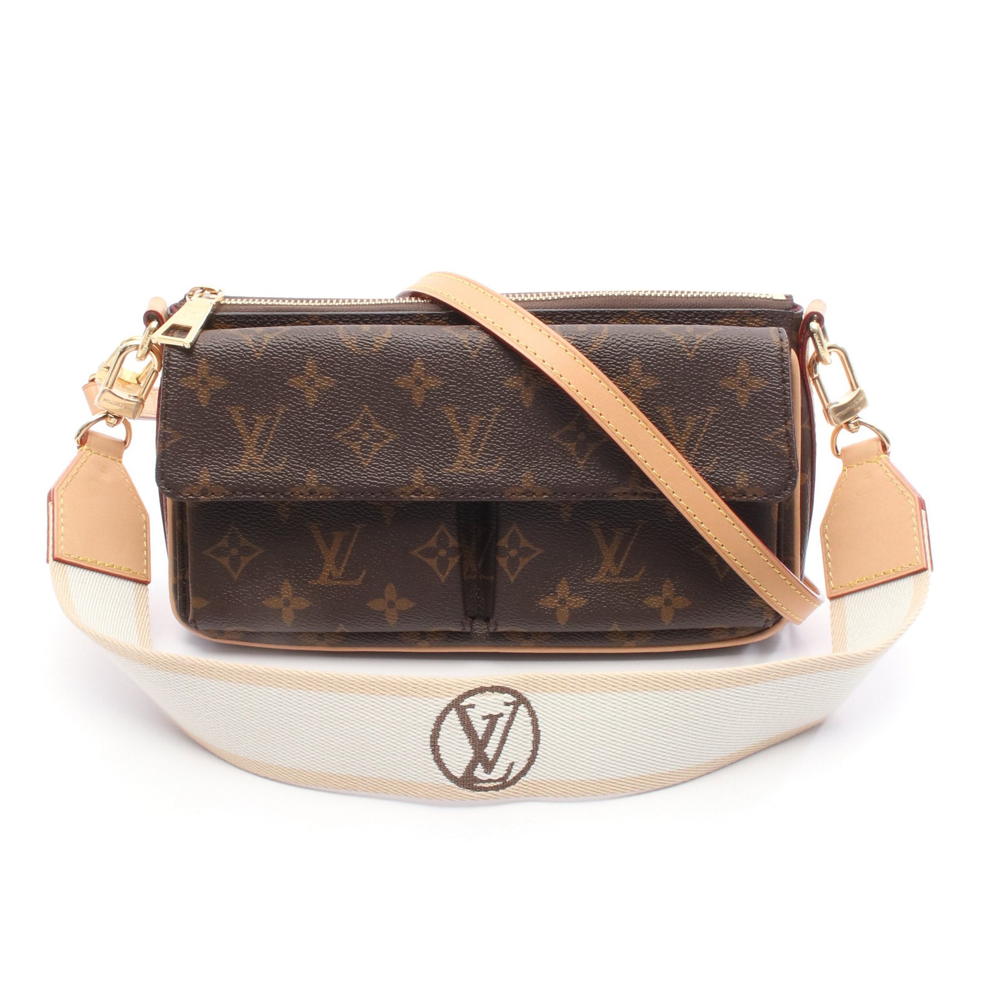 ヴィヴァシテ モノグラム ワンショルダーバッグ PVC レザー ブラウン 2WAY ルイヴィトン バッグ LOUIS VUITTON
