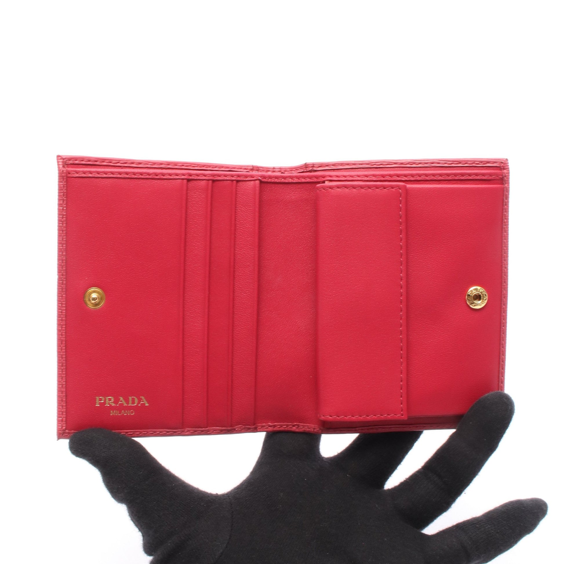 VITELLO MOVE BI ヴィッテロ 二つ折り財布 レザー ピンク プラダ 財布・小物 PRADA
