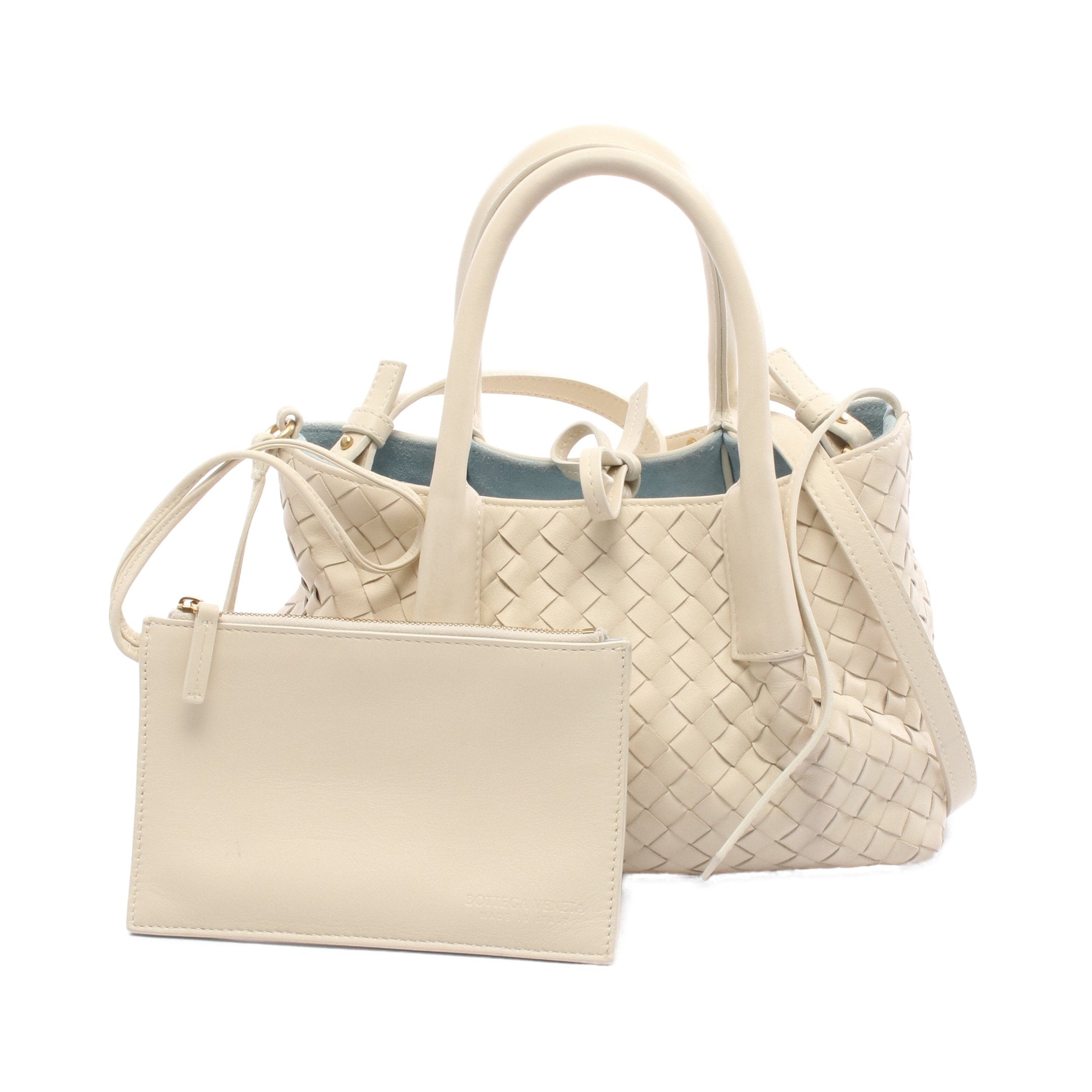 スモール ピナコテーカ イントレチャート ハンドバッグ レザー