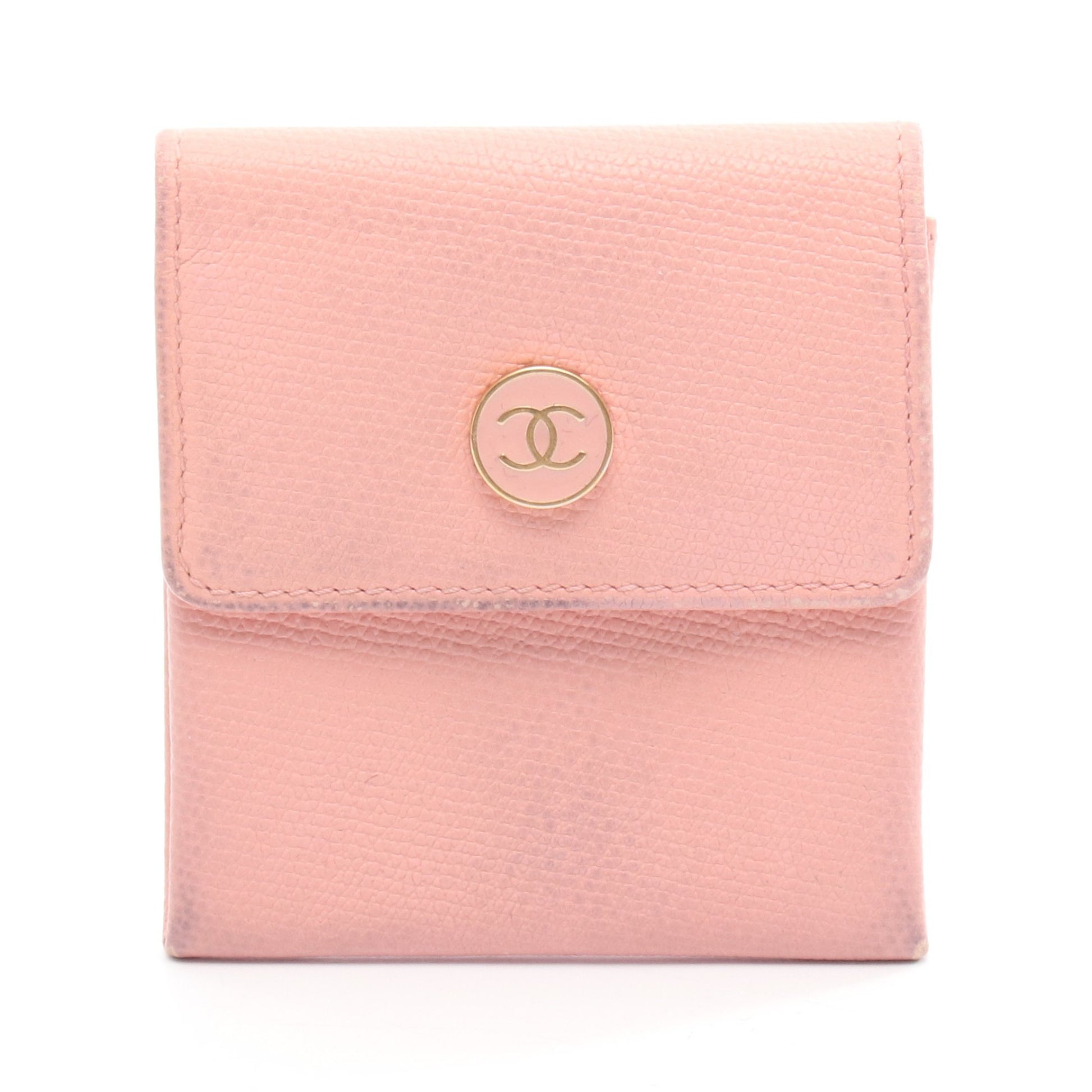 ココボタン コインケース レザー ピンク ゴールド金具 シャネル 財布・小物 CHANEL