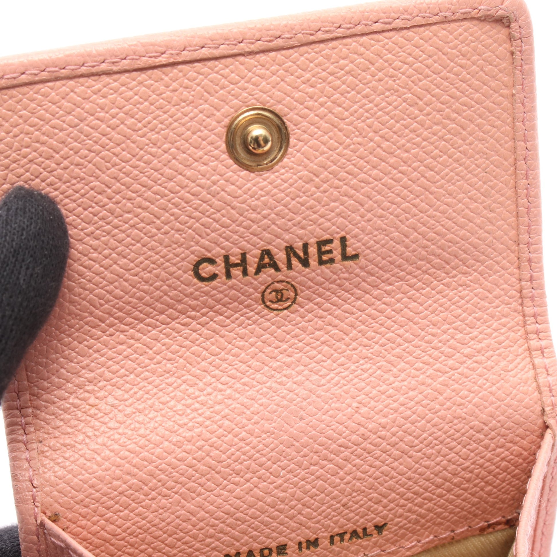 ココボタン コインケース レザー ピンク ゴールド金具 シャネル 財布・小物 CHANEL