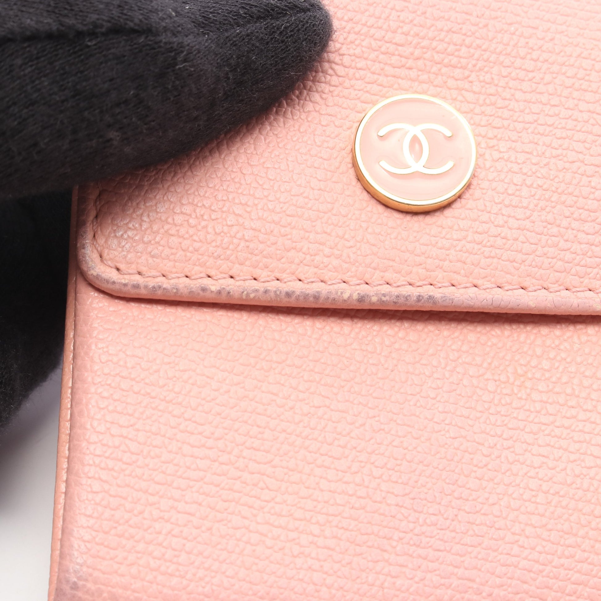 ココボタン コインケース レザー ピンク ゴールド金具 シャネル 財布・小物 CHANEL