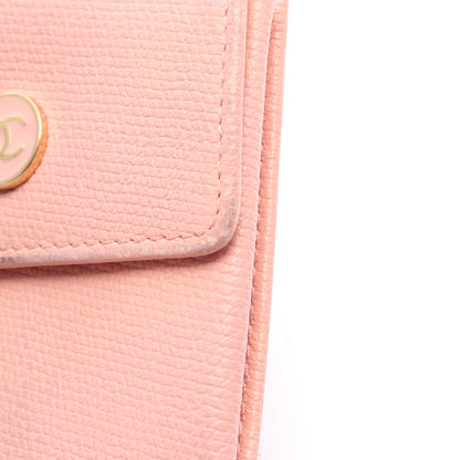 ココボタン コインケース レザー ピンク ゴールド金具 シャネル 財布・小物 CHANEL