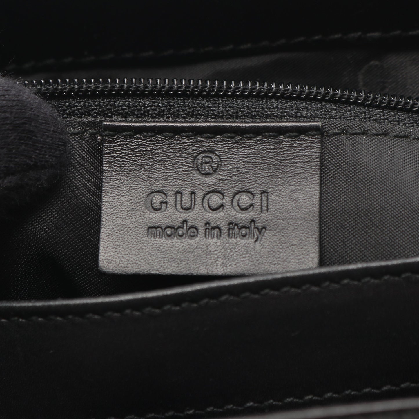 バンブー ハンドバッグ キャンバス レザー ブラック グッチ バッグ GUCCI