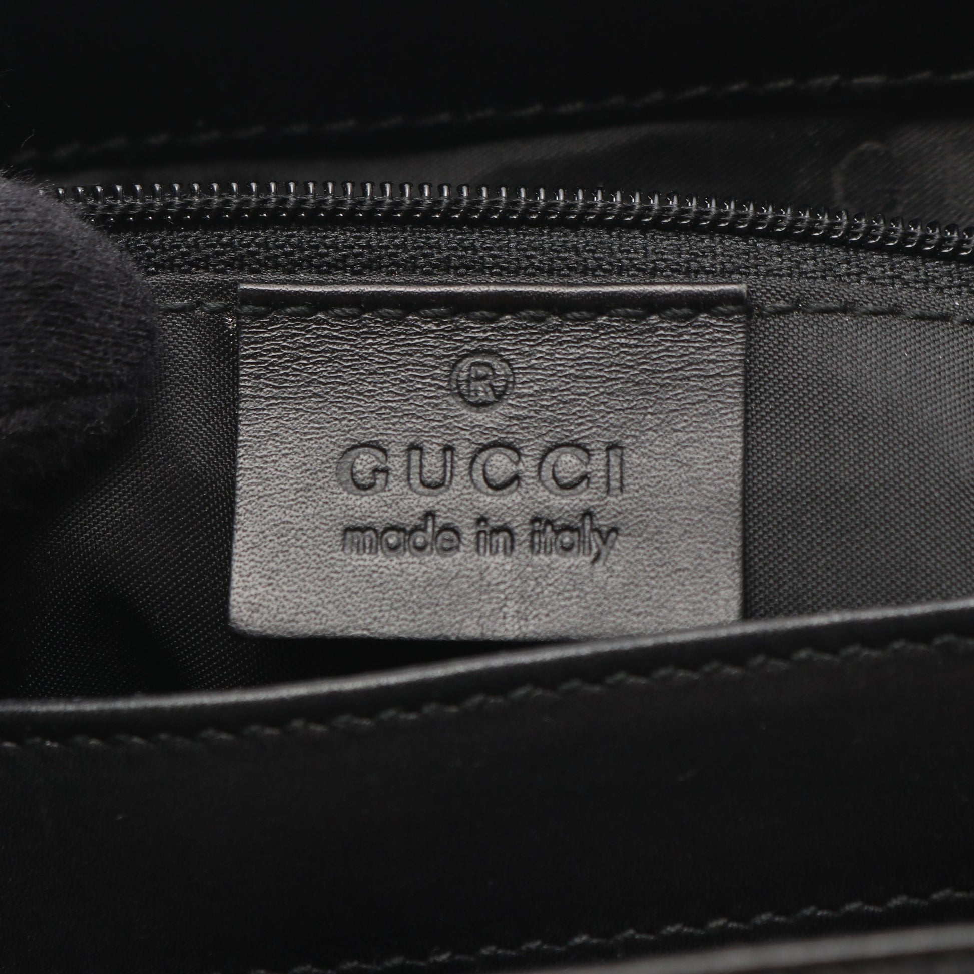 バンブー ハンドバッグ キャンバス レザー ブラック グッチ バッグ GUCCI