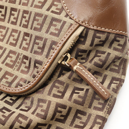 ズッキーノ ハンドバッグ トートバッグ キャンバス レザー ベージュ ブラウン フェンディ バッグ FENDI