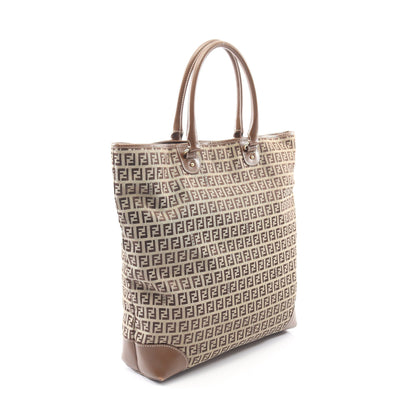 ズッキーノ ハンドバッグ トートバッグ キャンバス レザー ベージュ ブラウン フェンディ バッグ FENDI