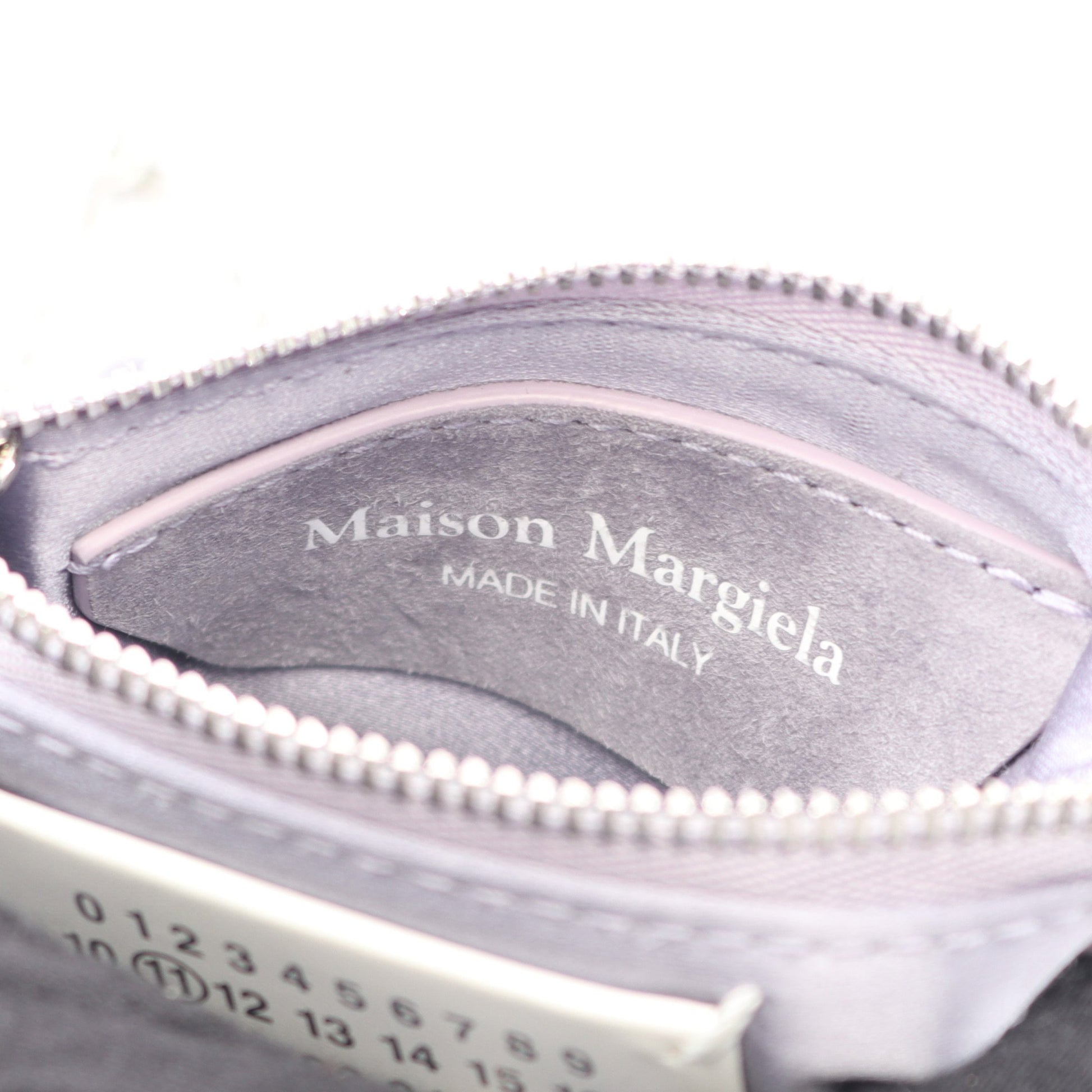 5AC ベビー チェーンショルダーバッグ サテン スエード ライトパープル ラインストーン メゾンマルジェラ11 バッグ Maison Margiela 11