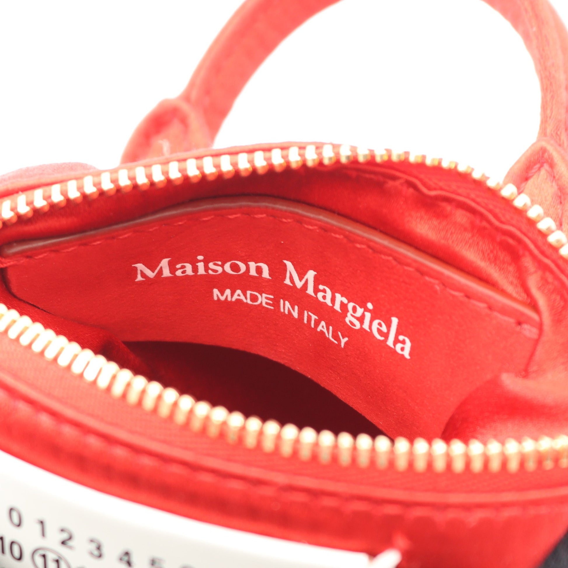 5AC ベビー チェーンショルダーバッグ サテン スエード レッド ラインストーン メゾンマルジェラ11 バッグ Maison Margiela 11
