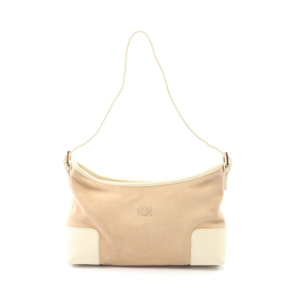 アナグラム ワンショルダーバッグ スエード レザー ベージュ アイボリー ロエベ バッグ LOEWE