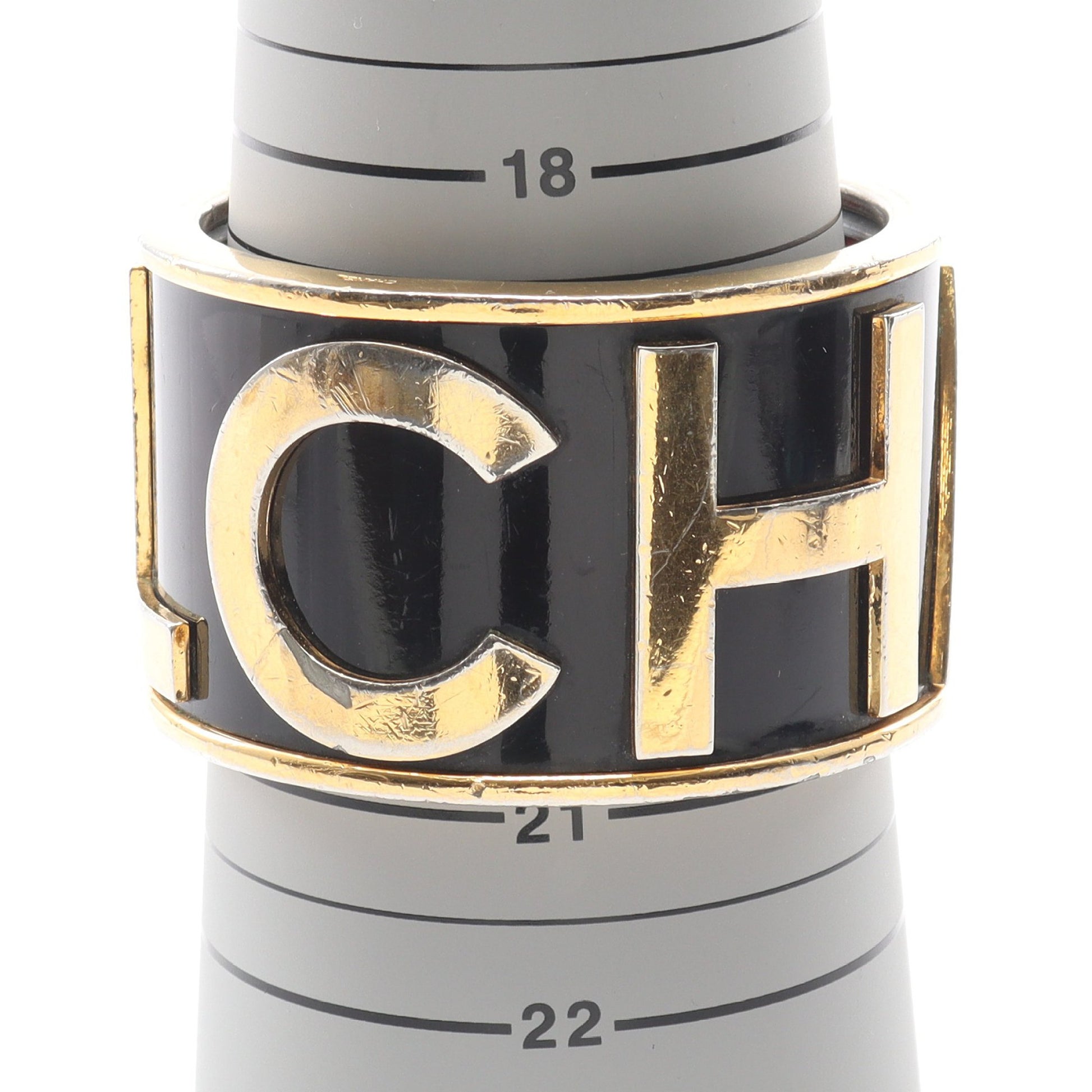 バングル GP ゴールド ブラック ヴィンテージ シャネル アクセサリー CHANEL