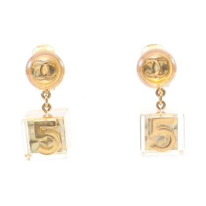 ココマーク キューブ イヤリング GP レジン ゴールド クリア 97P シャネル アクセサリー CHANEL