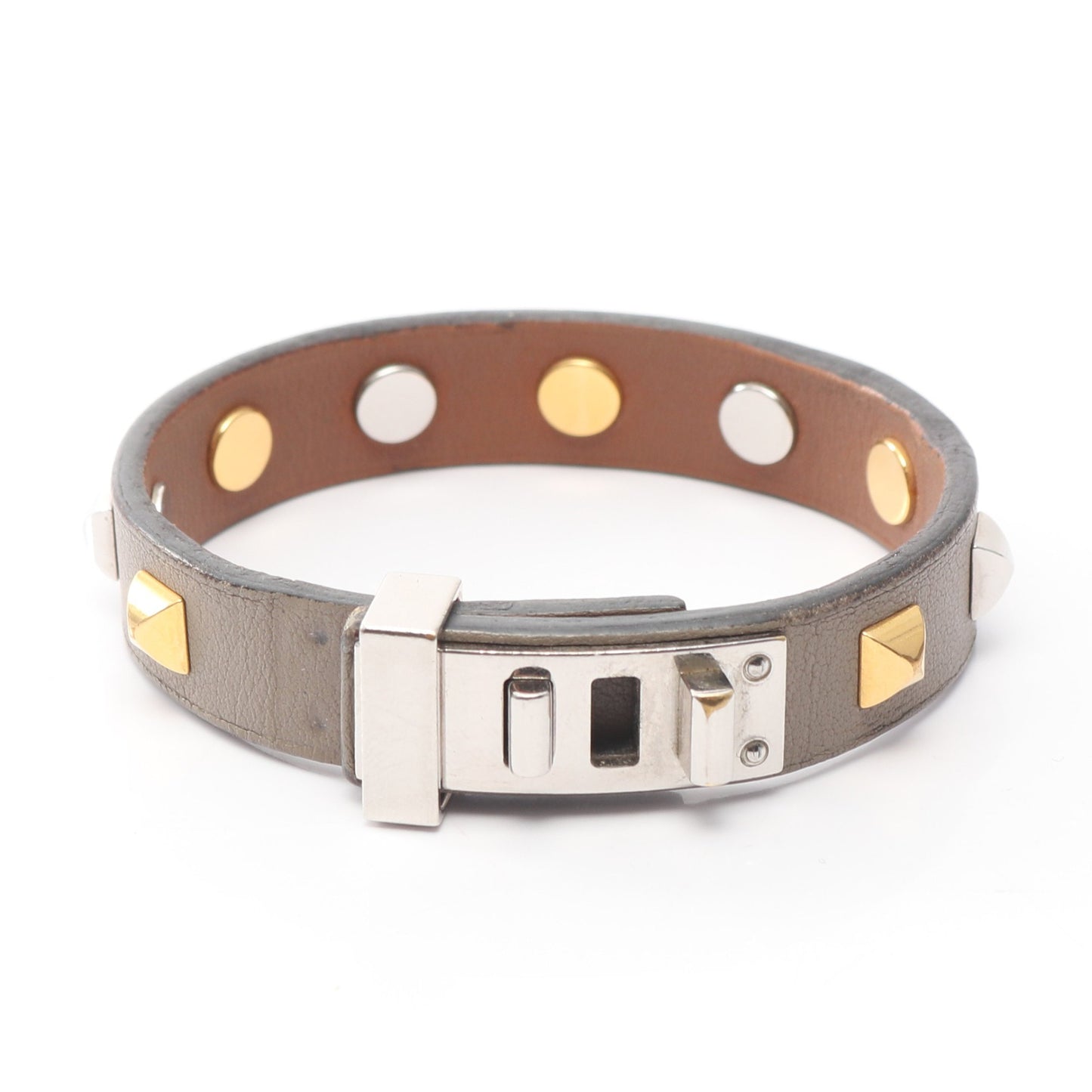 ミニドッグ クルー ブレスレット ヴォースイフト グレー A刻印 エルメス アクセサリー HERMES