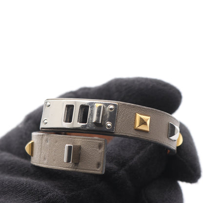 ミニドッグ クルー ブレスレット ヴォースイフト グレー A刻印 エルメス アクセサリー HERMES