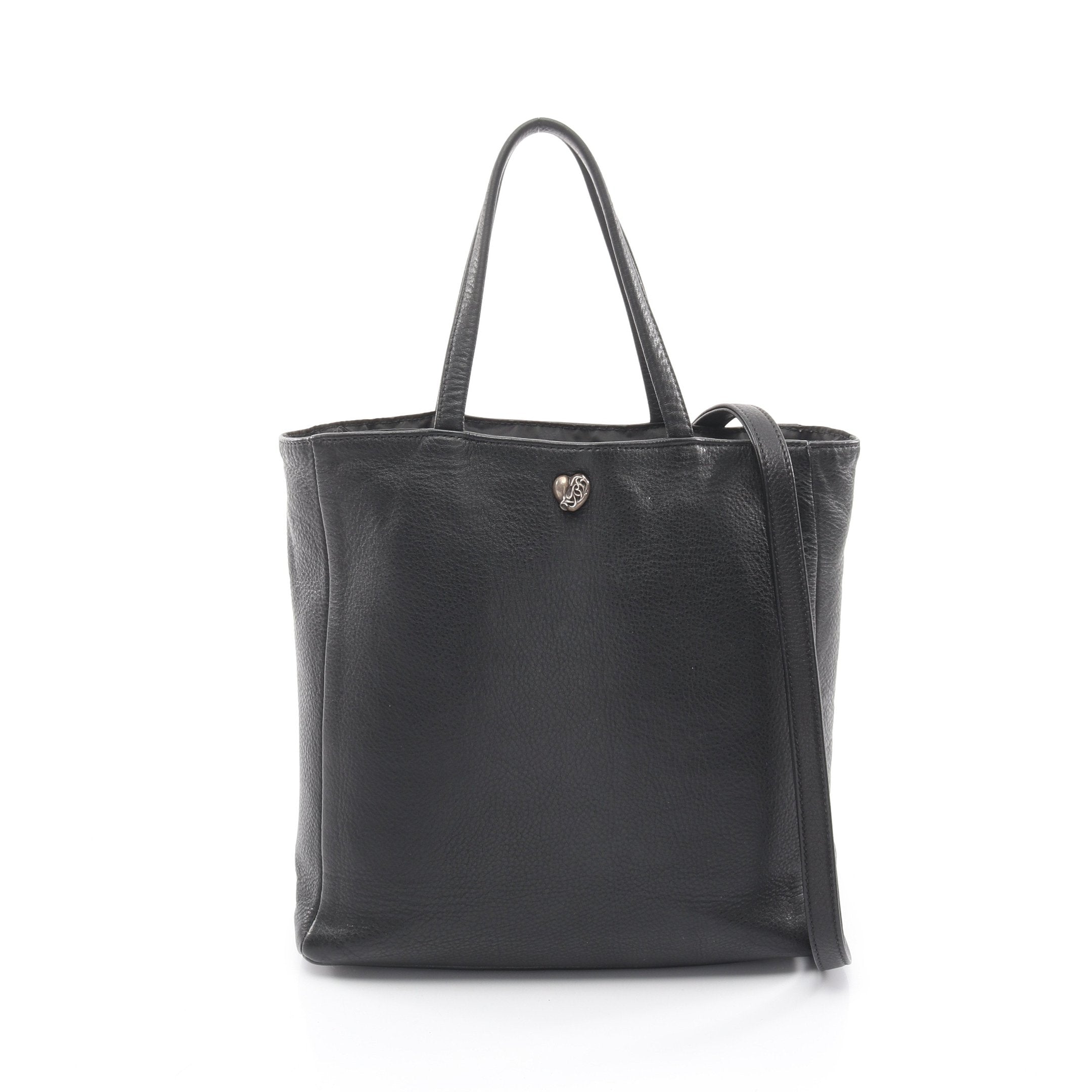 ハンドバッグ トートバッグ ハート レザー ブラック 2WAY クロムハーツ
