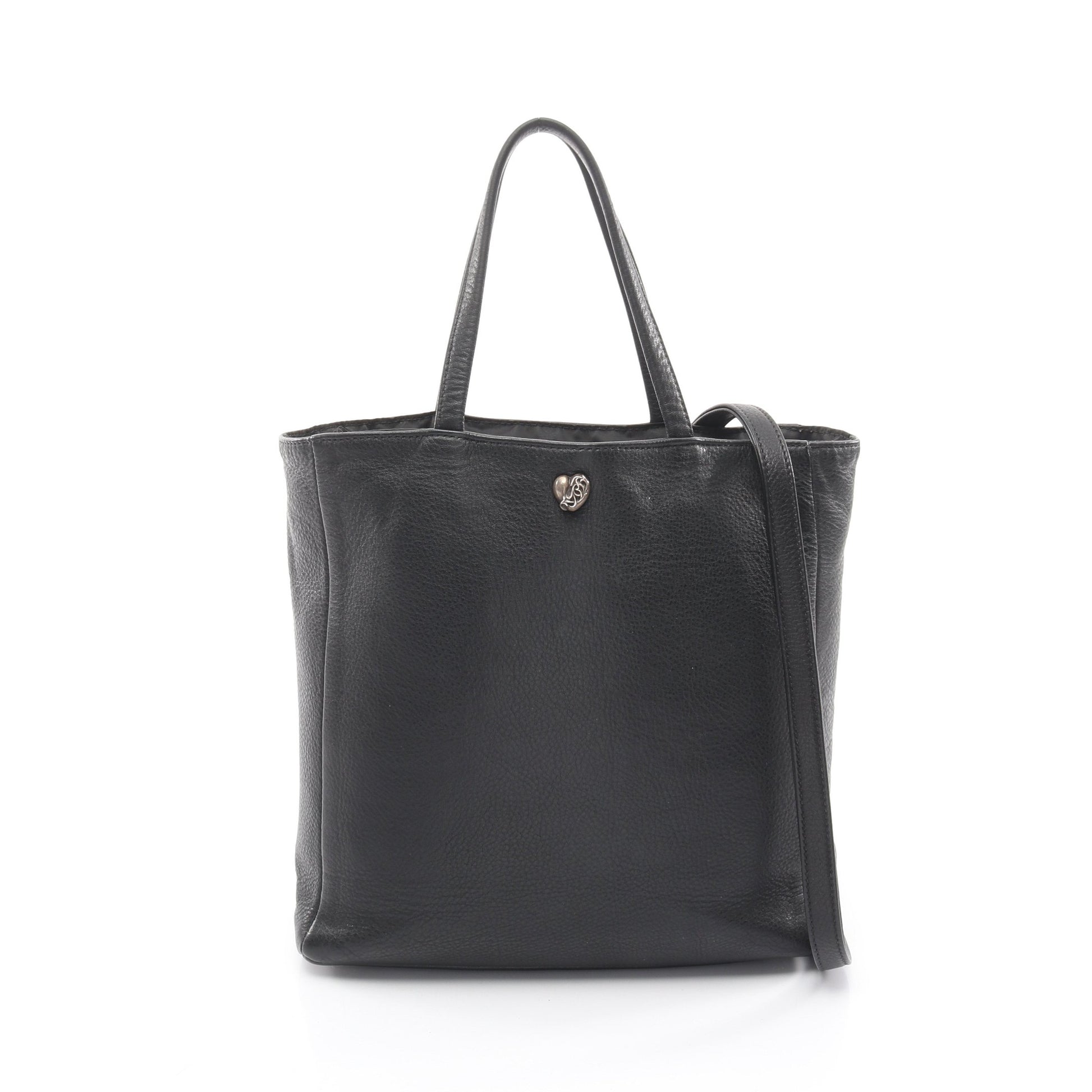 ハンドバッグ トートバッグ ハート レザー ブラック 2WAY クロムハーツ バッグ Chrome Hearts