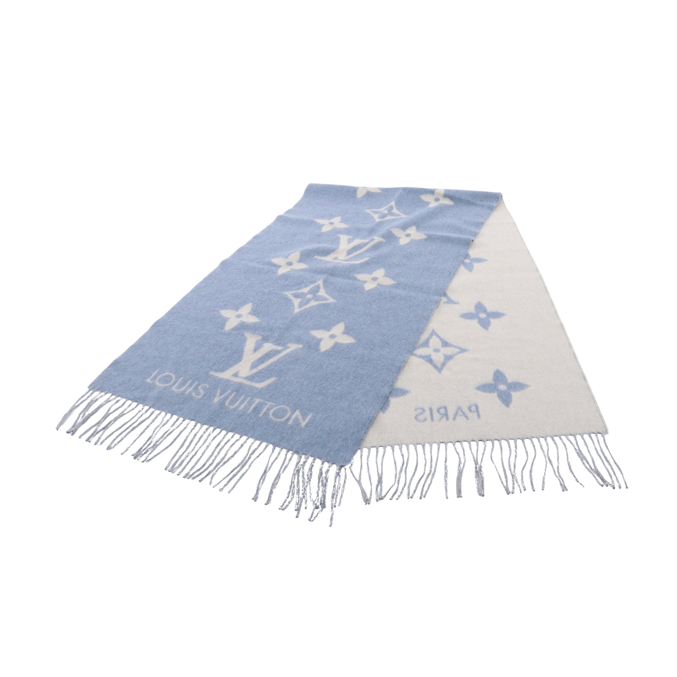 エシャルプ レイキャビック マフラー カシミヤ ブルー ルイヴィトン