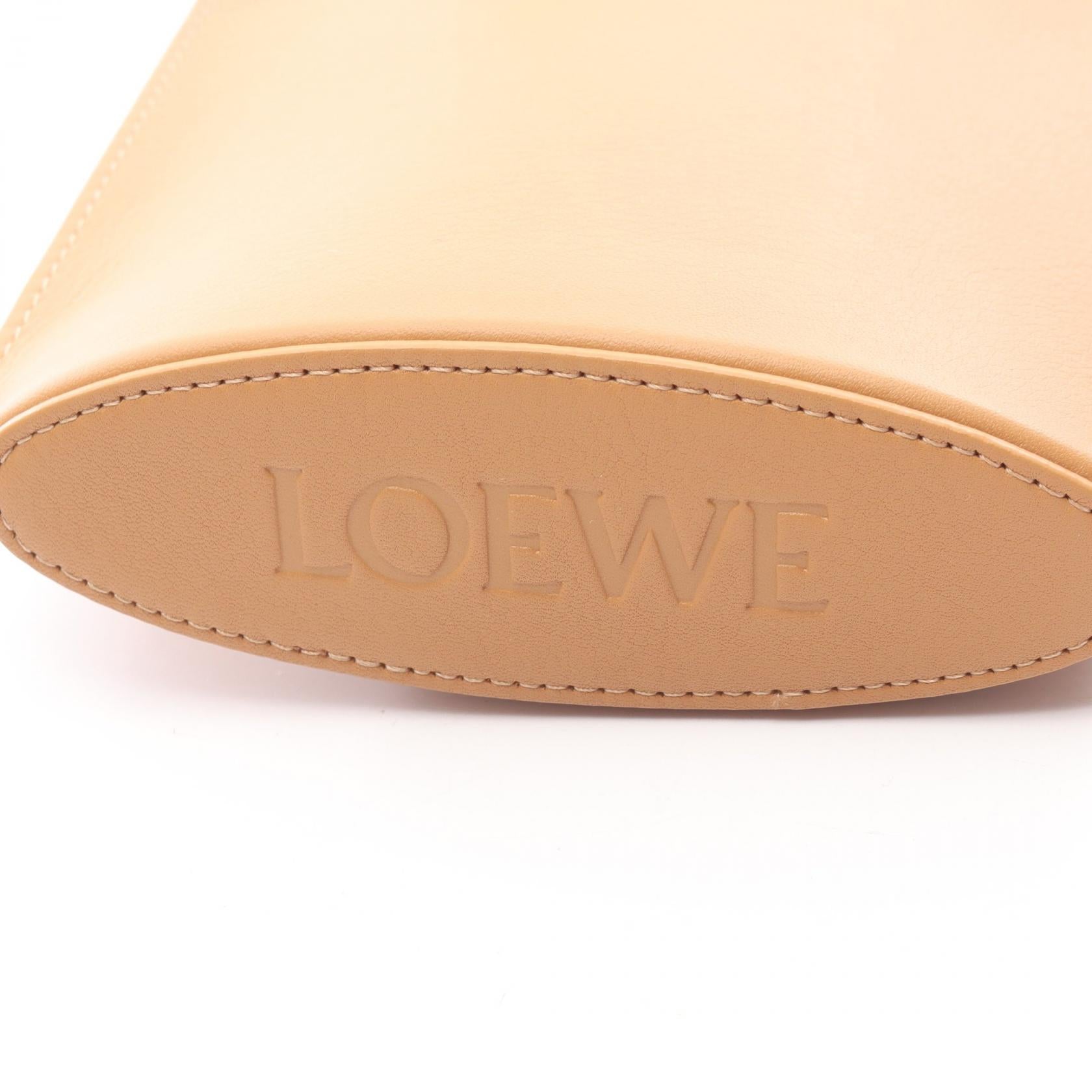 ぺブル ダイス ポケット ショルダーバッグ レザー ブラウン ロエベ – RECLO