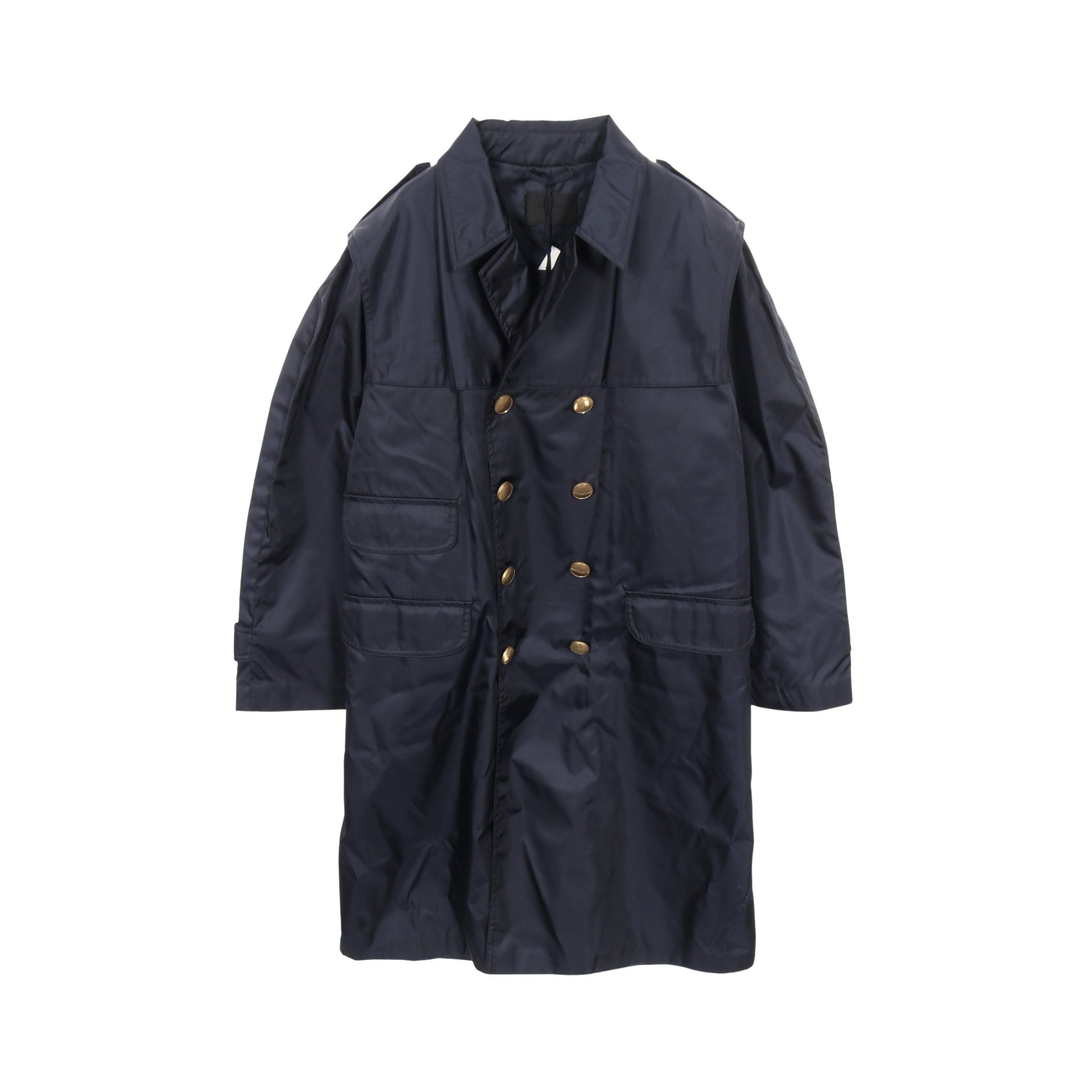Re-Nylon トレンチコート ナイロン ネイビー プラダ アウター PRADA