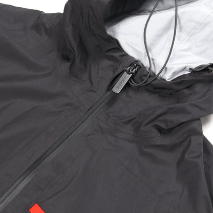 ロゴ ベスト ナイロン ブラック フード付き プラダスポーツ リネアロッサ アウター PRADA SPORT LINEA ROSSA