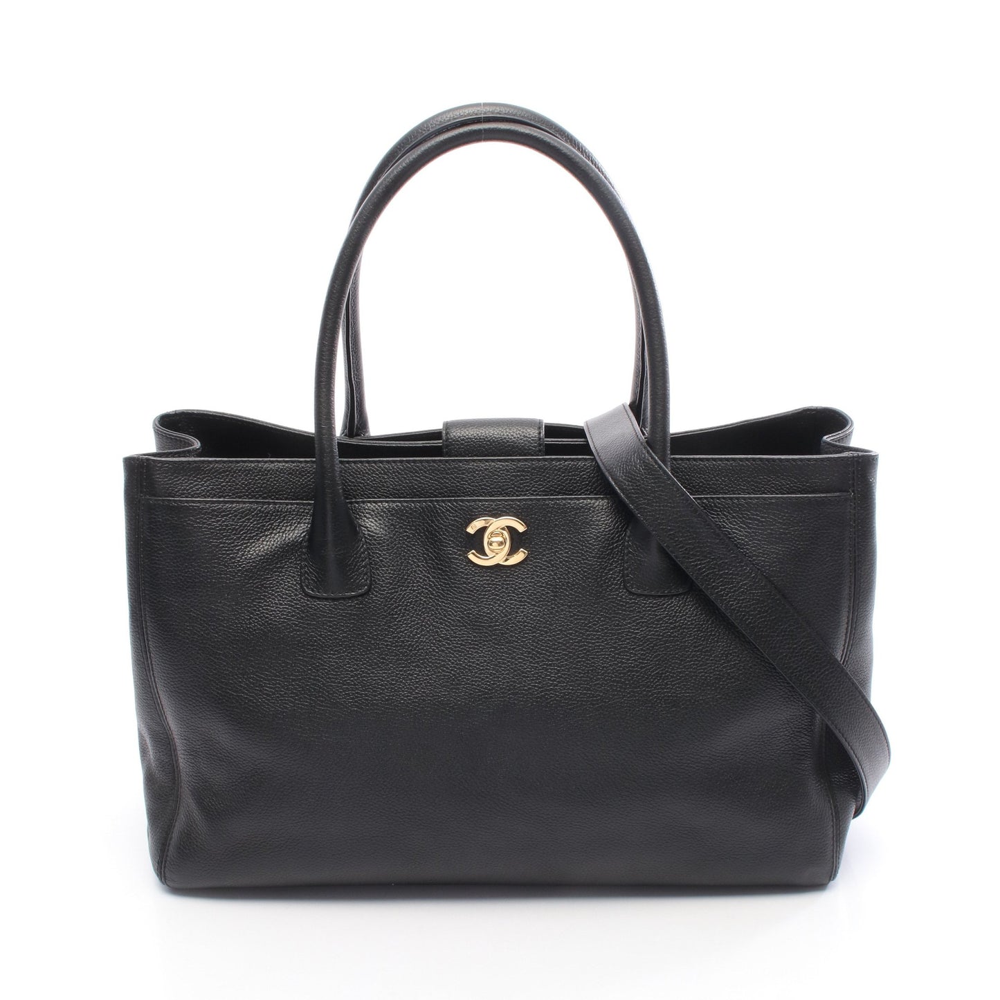 エグゼクティブトート ハンドバッグ トートバッグ レザー ブラック ゴールド金具 2WAY シャネル バッグ CHANEL