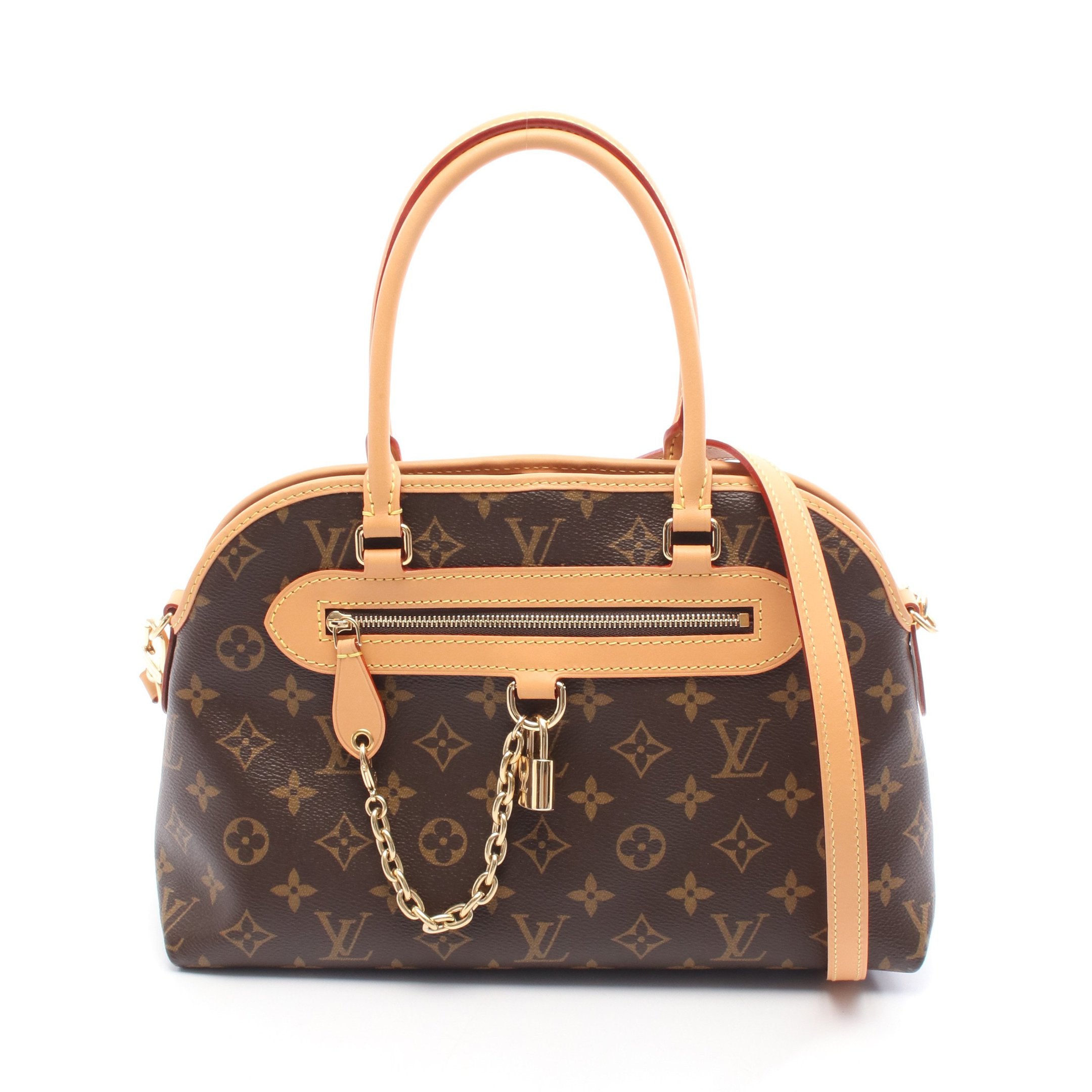 LOUIS VUITTON トゥルーヴィル モノグラム ハンドバッグ PVC レザー 茶 M ルイヴィトン LOUIS VUITTON トゥルーヴィル モノグラム ハンドバッグ