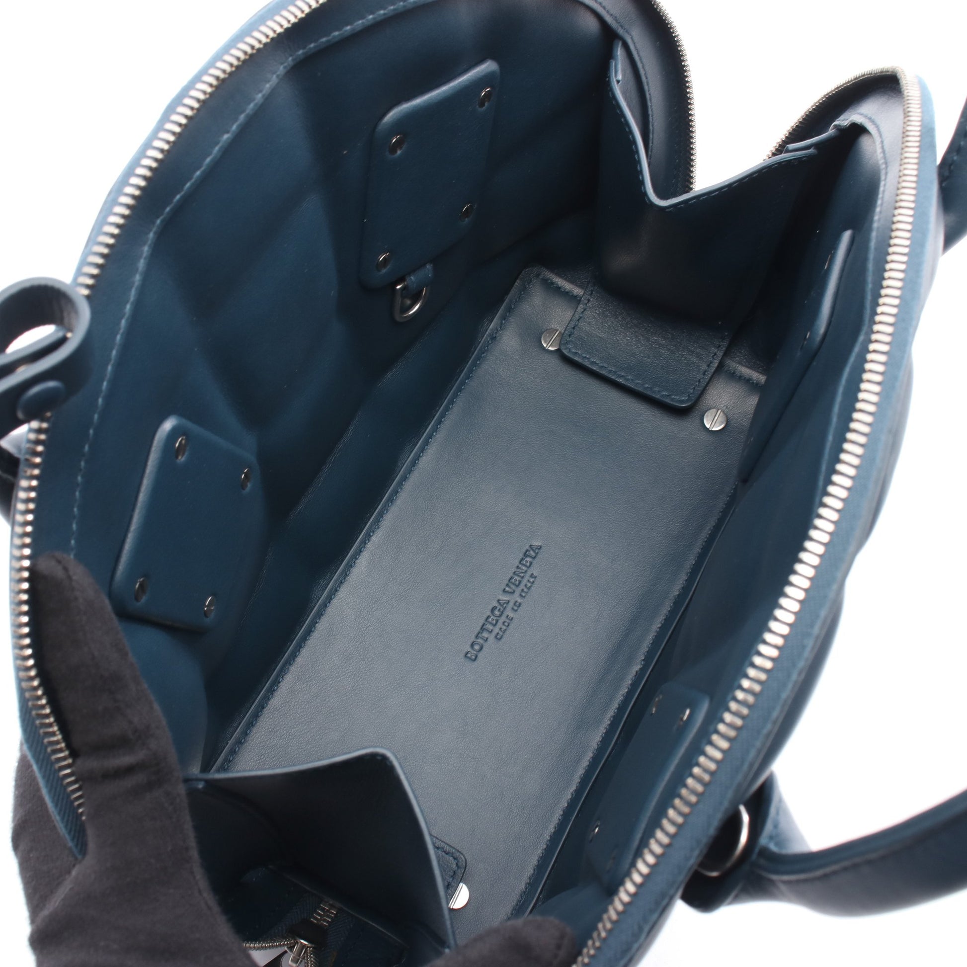 ザ スウープ ハンドバッグ レザー ブルーグリーン 2WAY ボッテガヴェネタ バッグ BOTTEGA VENETA