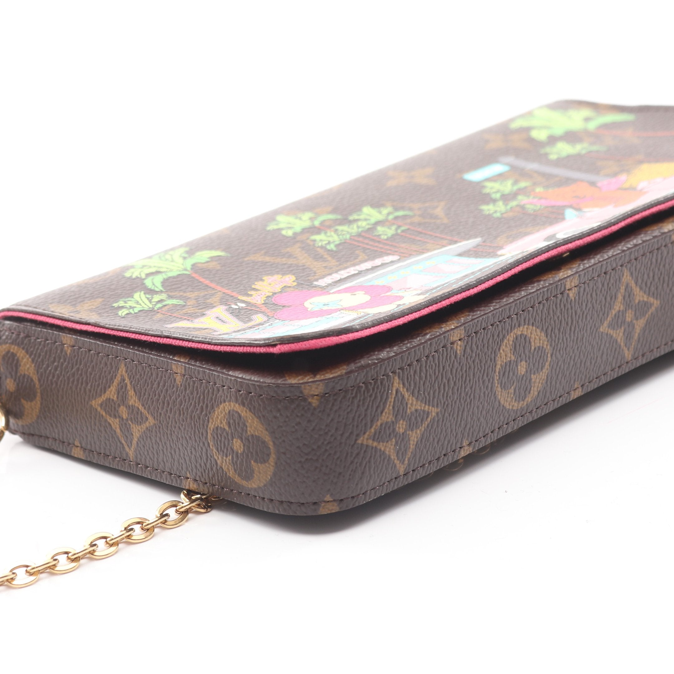LOUIS VUITTON ルイヴィトン モノグラム ヴィヴィエンヌ ポシェット フェリシー ショルダーバッグ チェーンバッグ ショルダーウォレット ブラウン PVC M80859 ゴールド金具 ポシェット フェリシー モノグラム ヴィヴィエンヌ チェーンショルダー