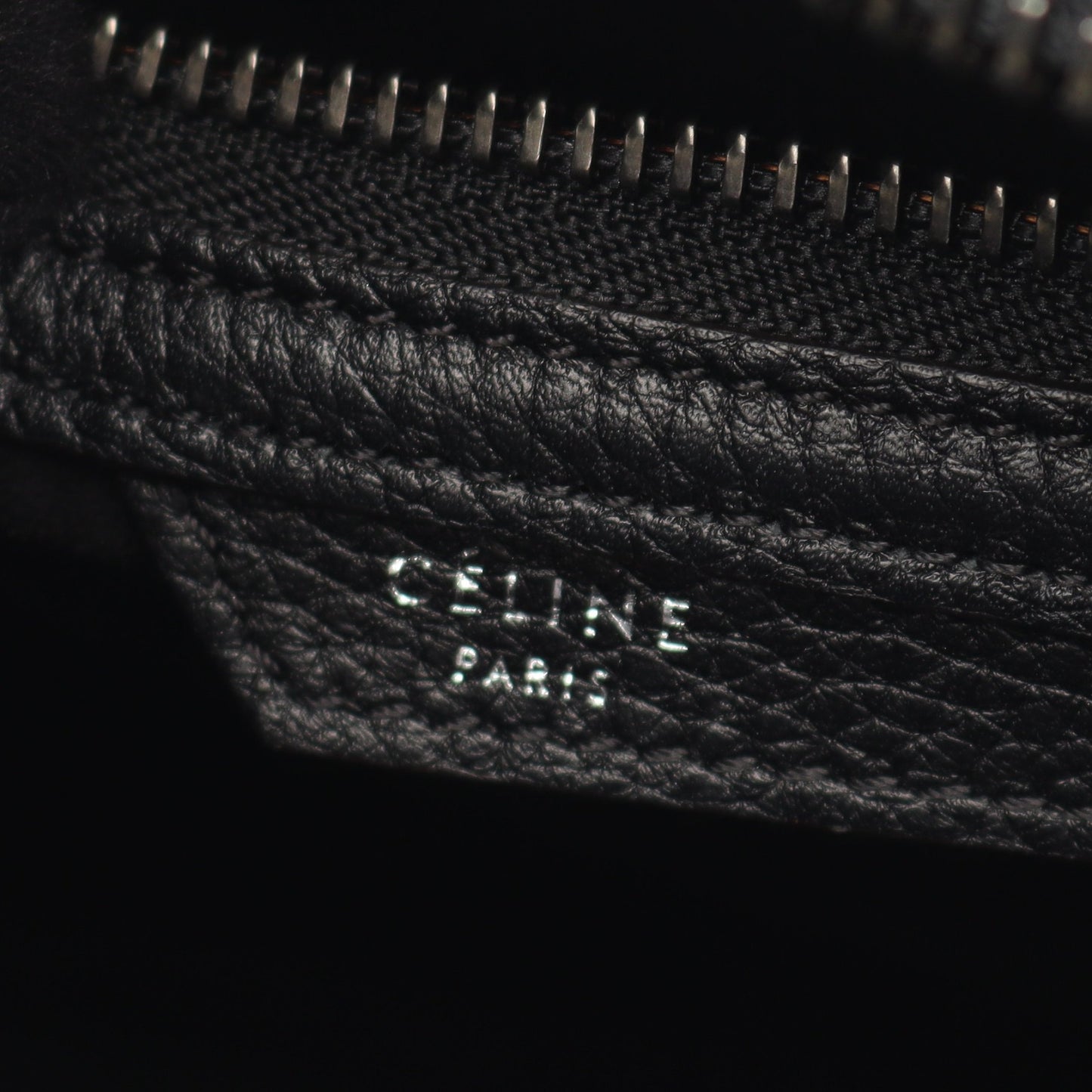 ラゲージ マイクロショッパー ハンドバッグ トートバッグ レザー ブラック セリーヌ バッグ CELINE