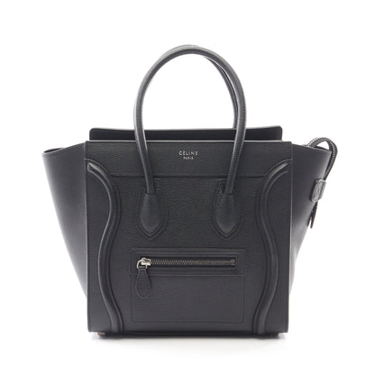 ラゲージ マイクロショッパー ハンドバッグ トートバッグ レザー ブラック セリーヌ バッグ CELINE